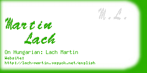 martin lach business card